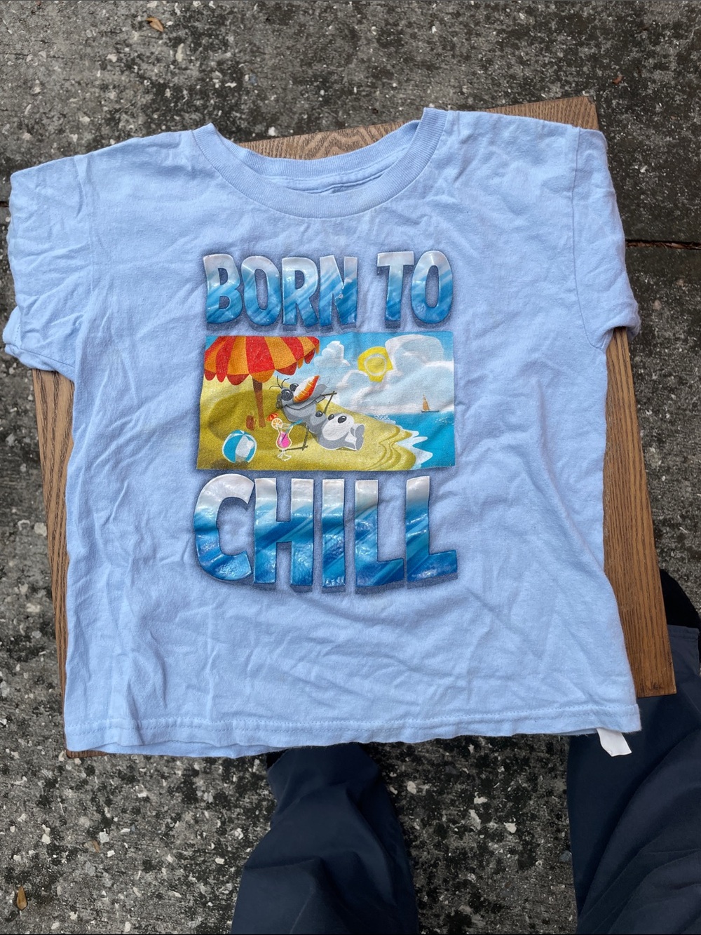 Disney’s Frozen Kids Light Blue 'Born to Chill' Graphic T-Shirt